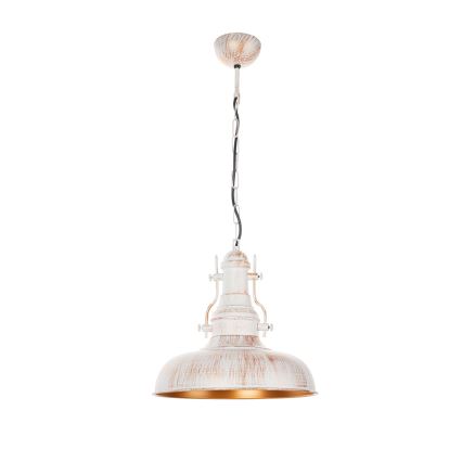 Brilagi - Suspension à chaîne PYRONIC 1xE27/40W/230V Ø 32 cm crème/patine