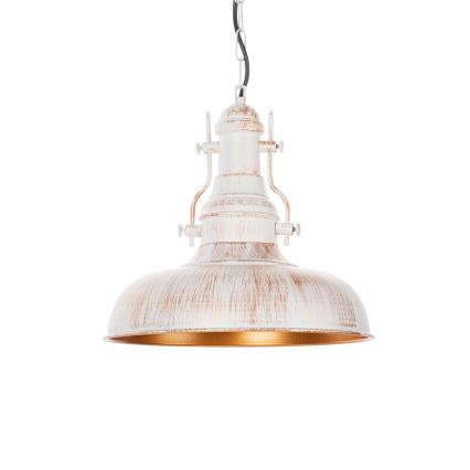 Brilagi - Suspension à chaîne PYRONIC 1xE27/40W/230V Ø 32 cm crème/patine