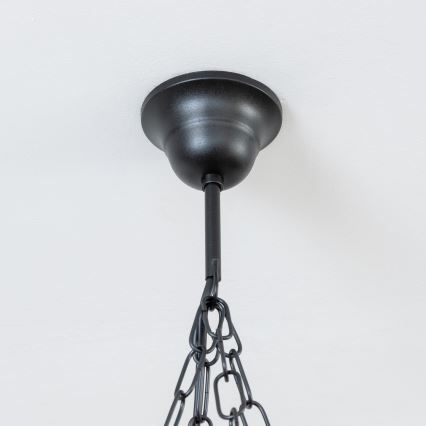 Brilagi - Suspension à chaîne TIMONA 4xE14/40W/230V, Ø 50 cm, hêtre