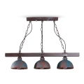 BRILAGI - Suspension à chaîne VIRIONI 3xE27/60W/230V marron/patine
