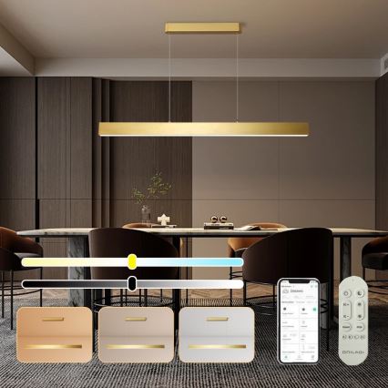 Brilagi - Suspension filaire à intensité variable SLEEKLINE SMART LED/40W/230V 3000-6000K Wi-Fi Tuya doré + télécommande