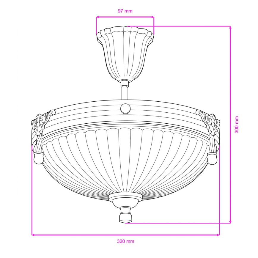BRILAGI - Suspension-barre CLASSIC 3xE14/60W/230V laiton