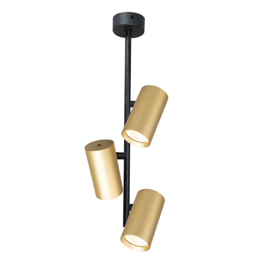 Brilagi - Suspension-barre SELE VERTICAL 3xGU10/30W/230V noir/doré