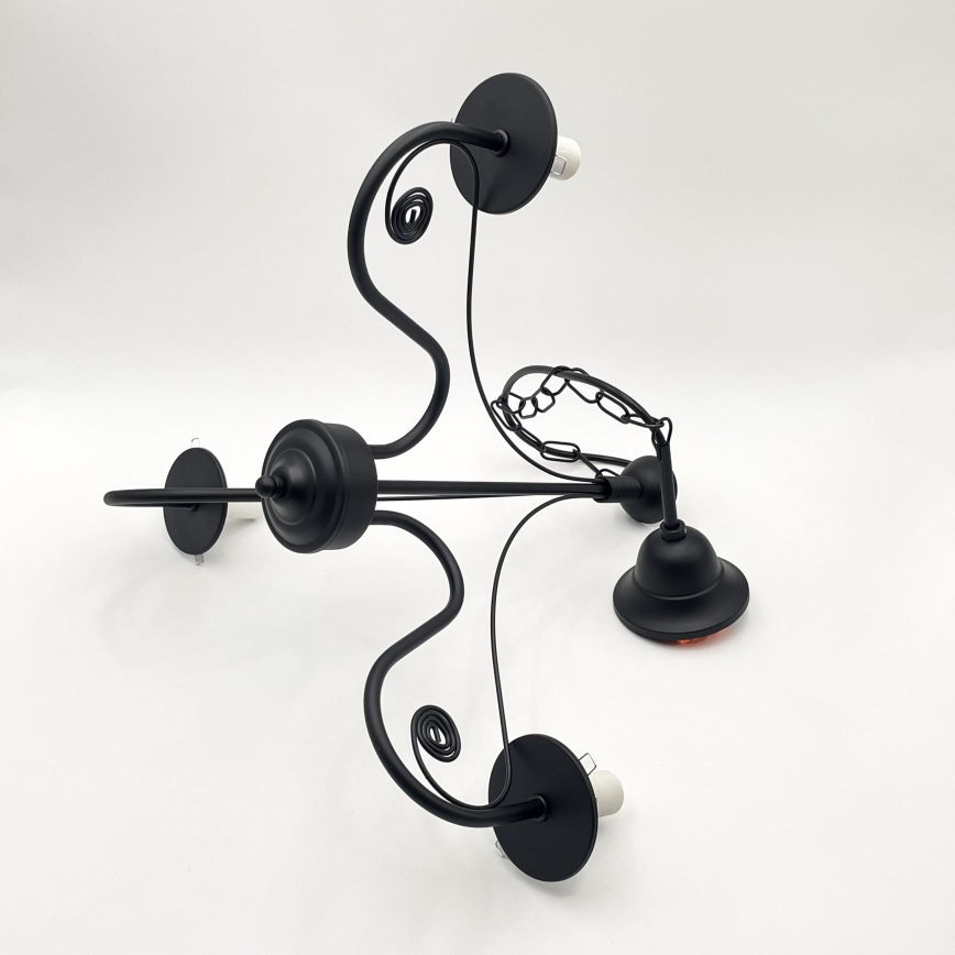 Brilagi - Suspension chaîne COTTAGE 3xE14/40W/230V noir/marron