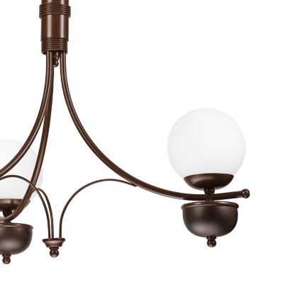 Brilagi - Suspension chaîne COTTAGE 3xG9/40W/230V chêne/blanc