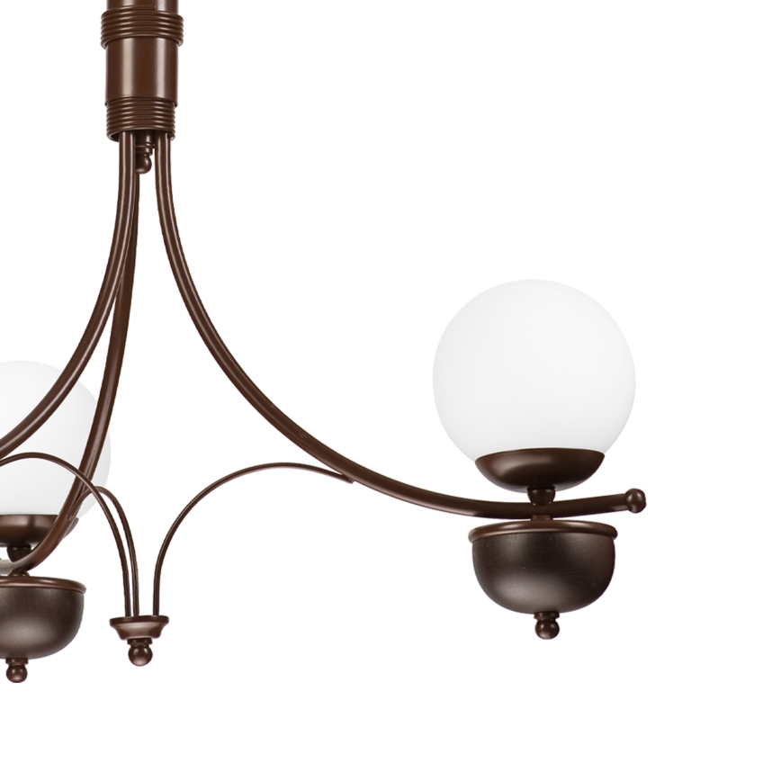 Brilagi - Suspension chaîne COTTAGE 3xG9/40W/230V chêne/blanc