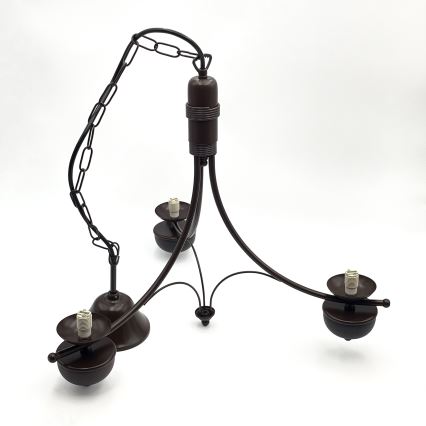 Brilagi - Suspension chaîne COTTAGE 3xG9/40W/230V chêne/blanc