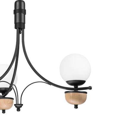 Brilagi - Suspension chaîne COTTAGE 3xG9/40W/230V hêtre/blanc