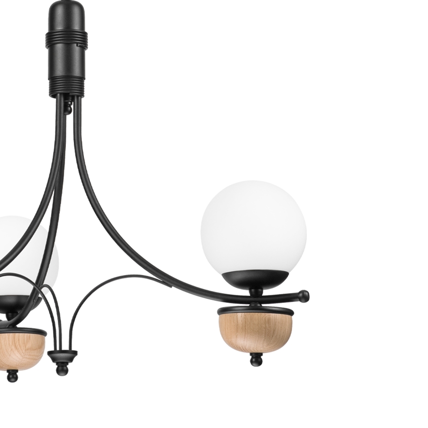 Brilagi - Suspension chaîne COTTAGE 3xG9/40W/230V hêtre/blanc