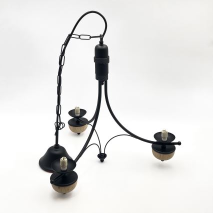 Brilagi - Suspension chaîne COTTAGE 3xG9/40W/230V hêtre/blanc