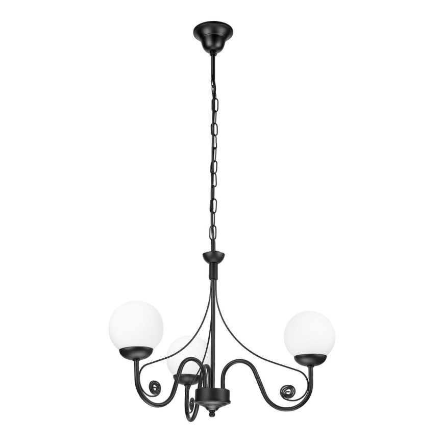 Brilagi - Suspension chaîne COTTAGE 3xG9/40W/230V noir/blanc