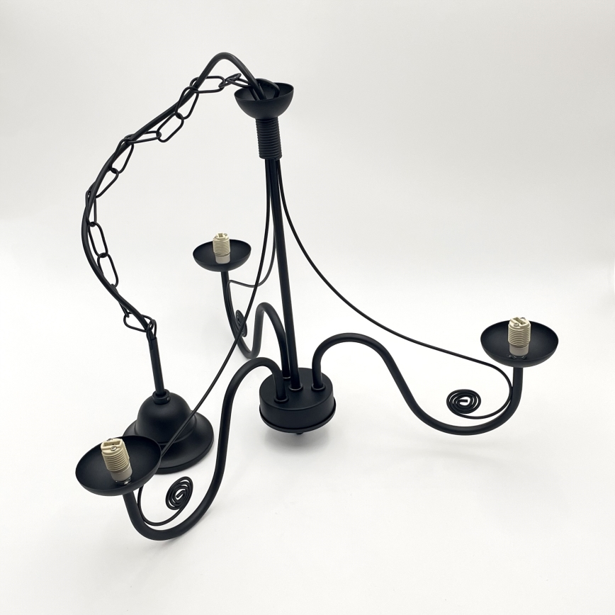Brilagi - Suspension chaîne COTTAGE 3xG9/40W/230V noir/blanc