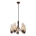 Brilagi - Suspension chaîne COTTAGE 5xE14/40W/230V chêne/marron