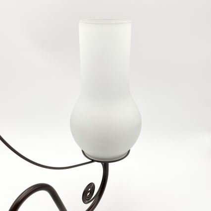 Brilagi - Suspension chaîne COTTAGE 5xE14/40W/230V marron/blanc
