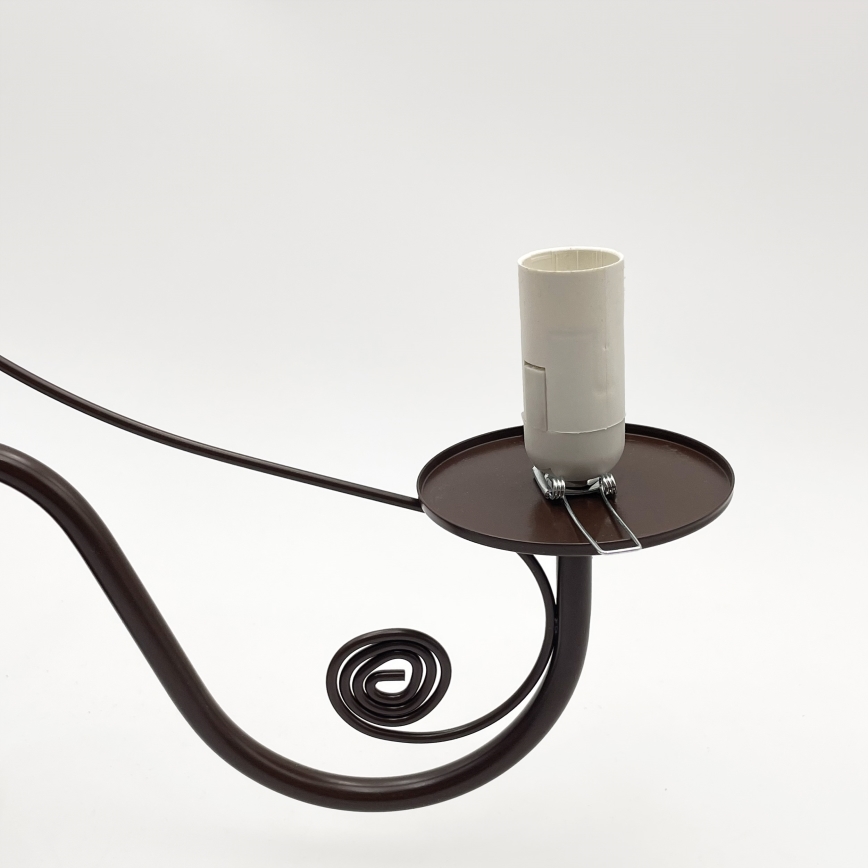 Brilagi - Suspension chaîne COTTAGE 5xE14/40W/230V marron/blanc