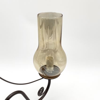 Brilagi - Suspension chaîne COTTAGE 5xE14/40W/230V marron