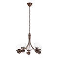 Brilagi - Suspension chaîne COTTAGE 5xG9/40W/230V chêne/blanc