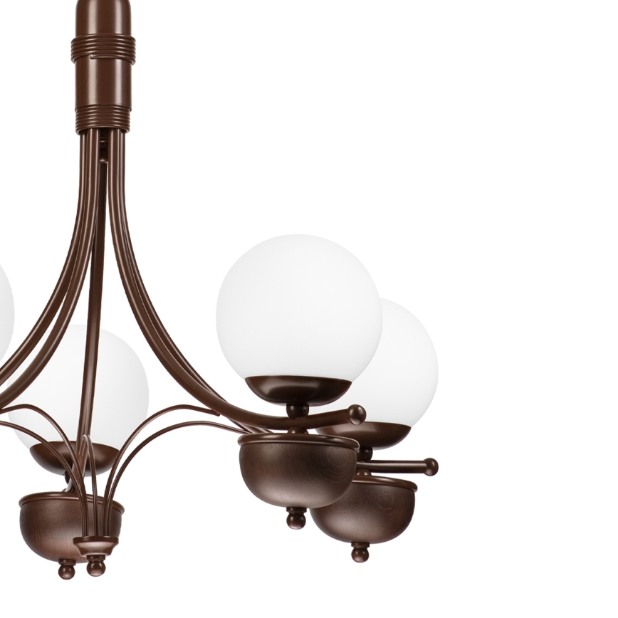 Brilagi - Suspension chaîne COTTAGE 5xG9/40W/230V chêne/blanc
