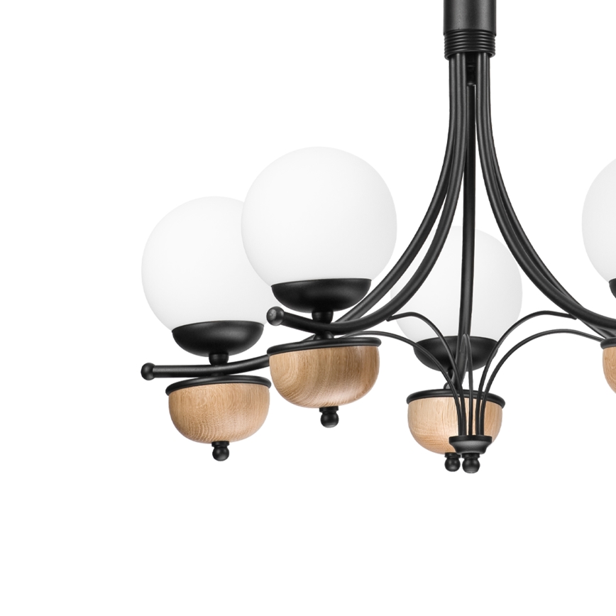 Brilagi - Suspension chaîne COTTAGE 5xG9/40W/230V hêtre/blanc
