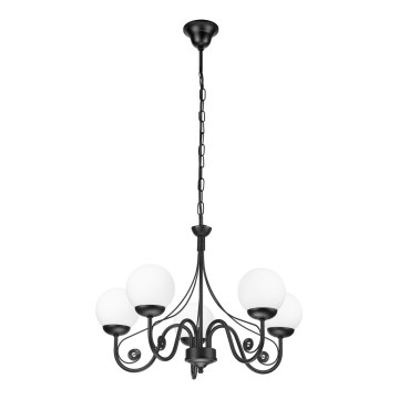 Brilagi - Suspension chaîne COTTAGE 5xG9/40W/230V noir/blanc