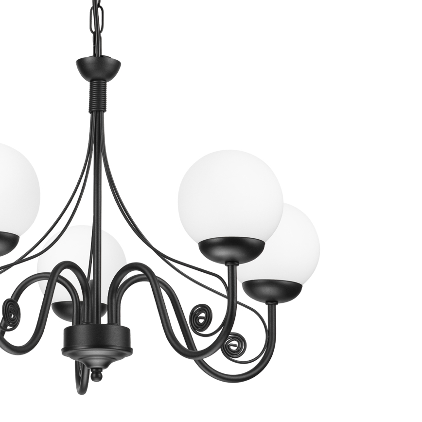 Brilagi - Suspension chaîne COTTAGE 5xG9/40W/230V noir/blanc