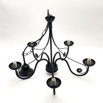Brilagi - Suspension chaîne COTTAGE 5xG9/40W/230V noir/blanc