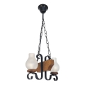 Brilagi - Suspension chaîne QUEEN 2xE14/40W/230V hêtre/noyer