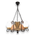 Brilagi - Suspension chaîne QUEEN 3xE14/40W/230V hêtre