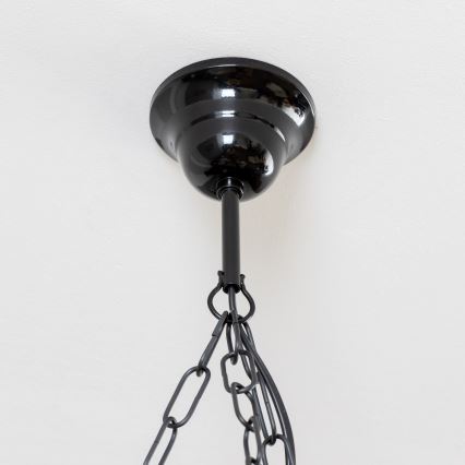 Brilagi - Suspension chaîne QUEEN 3xE14/40W/230V hêtre/noyer