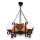 Brilagi - Suspension chaîne QUEEN 4xE14/40W/230V hêtre/noyer