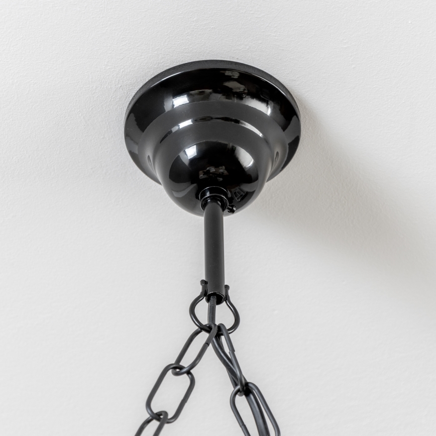 Brilagi - Suspension chaîne QUEEN 4xE14/40W/230V hêtre/noyer