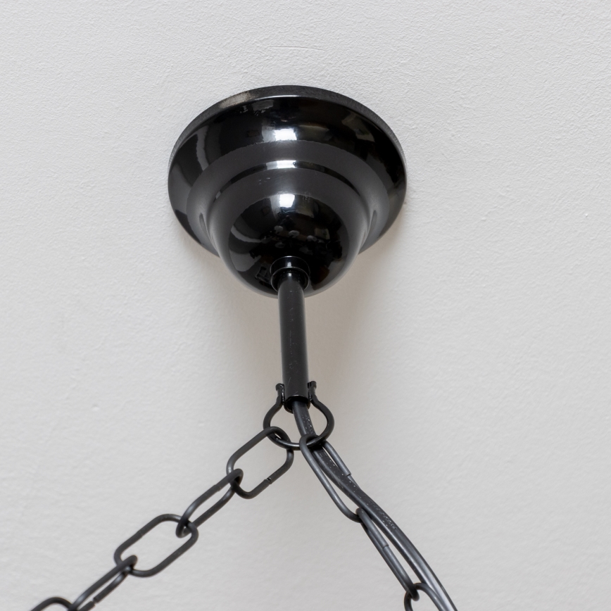 Brilagi - Suspension chaîne QUEEN 6xE14/40W/230V hêtre