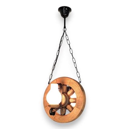 Brilagi - Suspension chaîne ROATA 2xE14/40W/230V hêtre