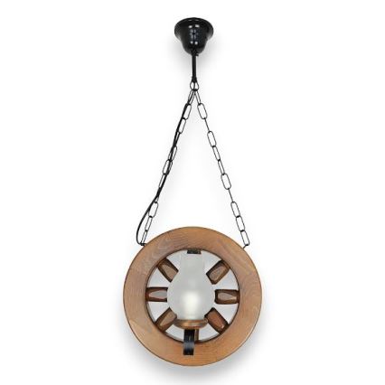 Brilagi - Suspension chaîne ROATA 2xE14/40W/230V hêtre/noyer