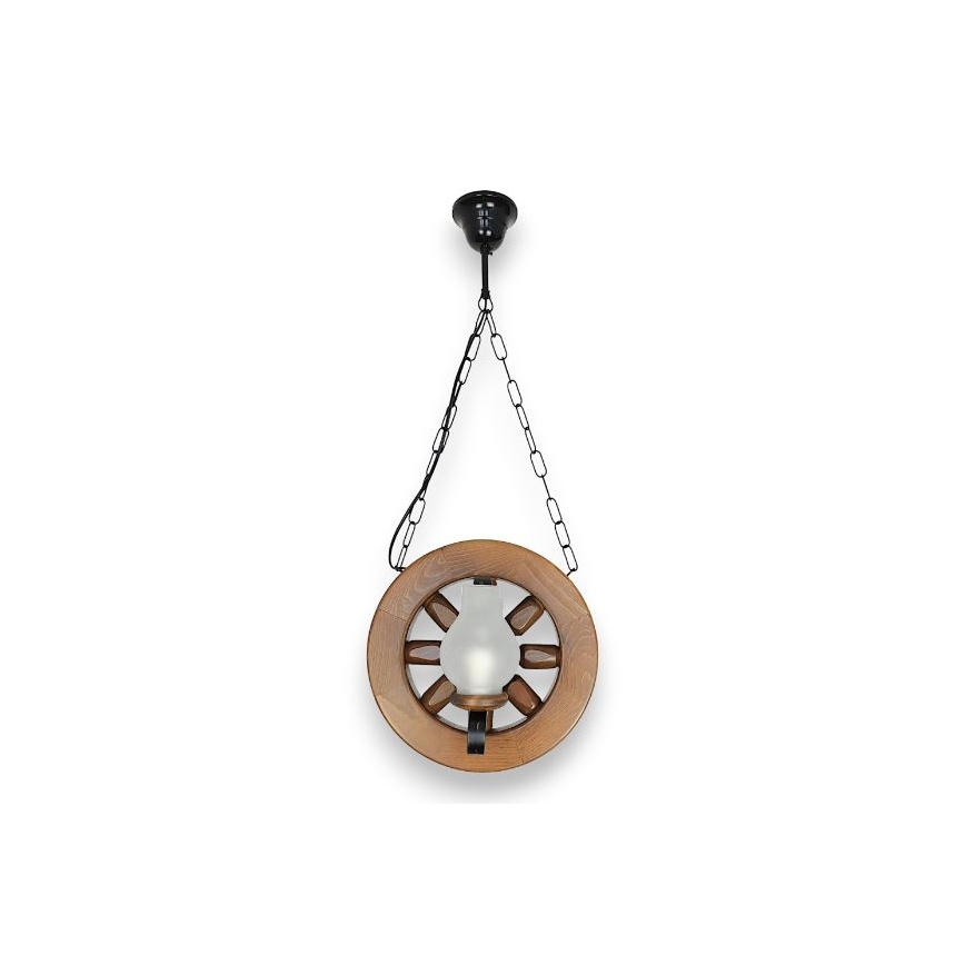 Brilagi - Suspension chaîne ROATA 2xE14/40W/230V hêtre/noyer
