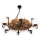 Brilagi - Suspension chaîne ROATA 6xE14/40W/230V hêtre