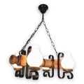 Brilagi - Suspension chaîne RUSTIC 4xE14/40W/230V hêtre