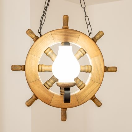 Brilagi - Suspension chaîne TIMONA 2xE14/40W/230V hêtre