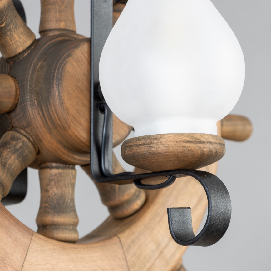 Brilagi - Suspension chaîne TIMONA 2xE14/40W/230V hêtre