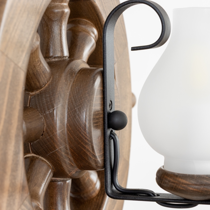 Brilagi - Suspension chaîne TIMONA 2xE14/40W/230V hêtre/noyer