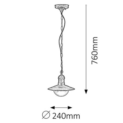 Brilagi - Suspension d'extérieur MOLDE 1xE27/60W IP44 bronze/patine