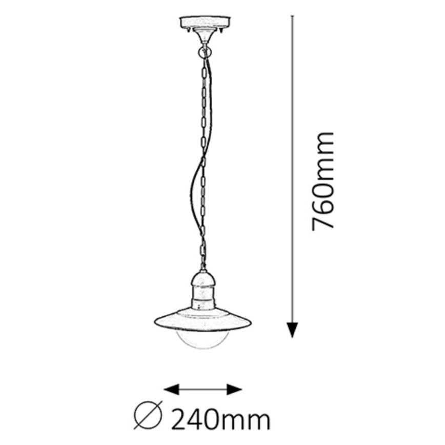 Brilagi - Suspension d'extérieur MOLDE 1xE27/60W IP44 noire