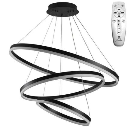 Brilagi - Suspension filaire à intensité variable CIRCLE LED/125W/230V 3000-6500K noir + télécommande