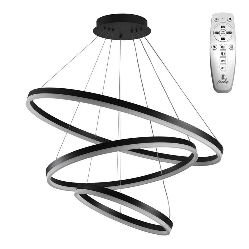 Brilagi - Suspension filaire à intensité variable CIRCLE LED/125W/230V 3000-6500K noir + télécommande