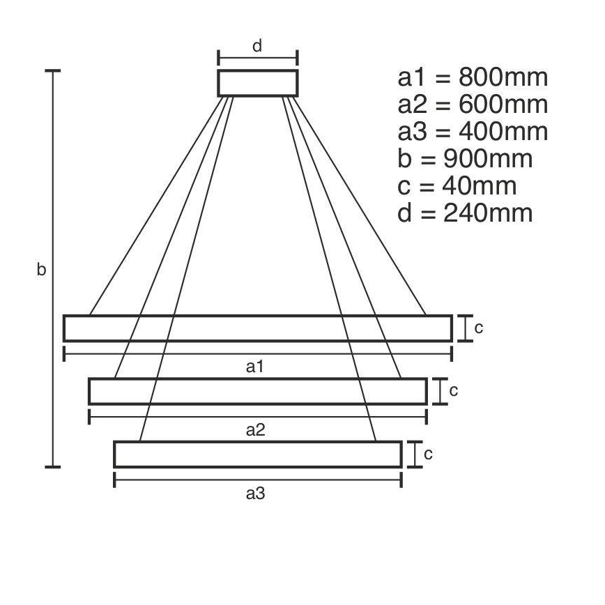 Brilagi - Suspension filaire à intensité variable CIRCLE LED/125W/230V 3000-6500K noir + télécommande