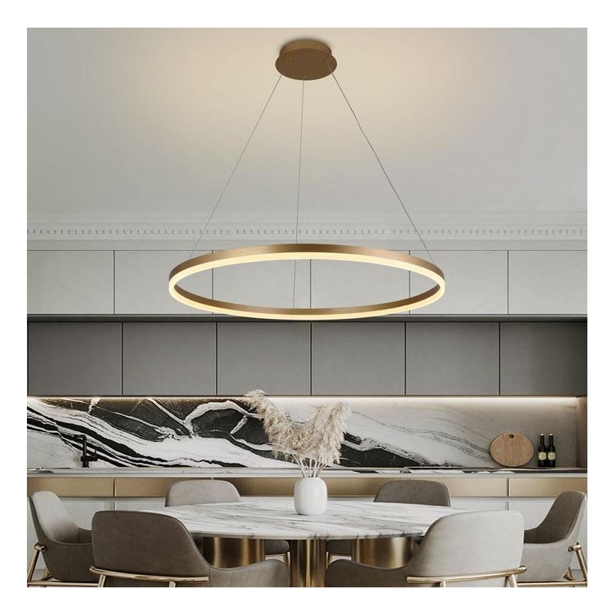 Brilagi - Suspension filaire à intensité variable CIRCLE LED/55W/230V 3000-6500K doré + télécommande