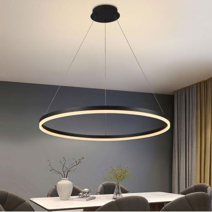 Brilagi - Suspension filaire à intensité variable CIRCLE LED/55W/230V 3000-6500K noir + télécommande