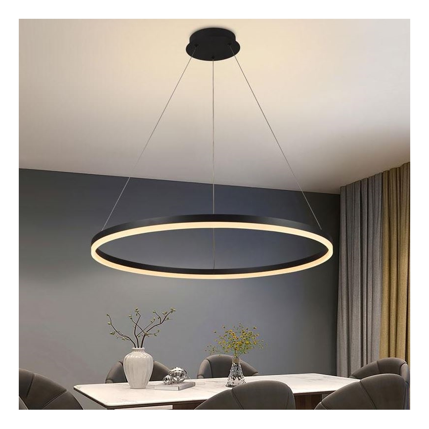 Brilagi - Suspension filaire à intensité variable CIRCLE LED/55W/230V 3000-6500K noir + télécommande