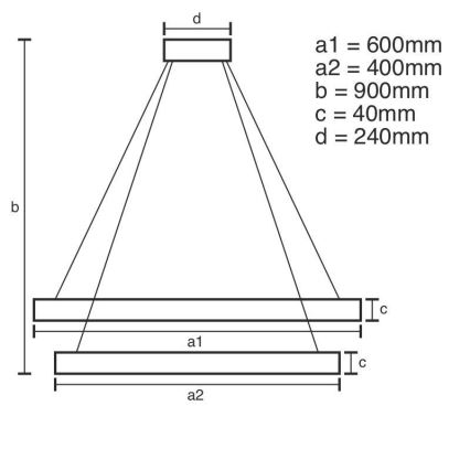 Brilagi - Suspension filaire à intensité variable CIRCLE LED/70W/230V 3000-6500K doré + télécommande