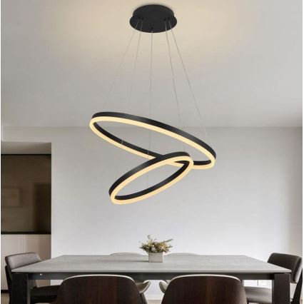 Brilagi - Suspension filaire à intensité variable CIRCLE LED/70W/230V 3000-6500K noir + télécommande